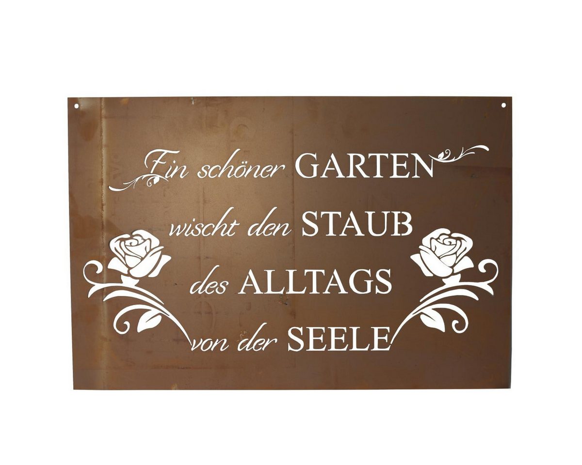 440s Gartenfigur 440s Art Design Rost-Gedichttafel 'Alltag', (Stück, 1 St) von 440s