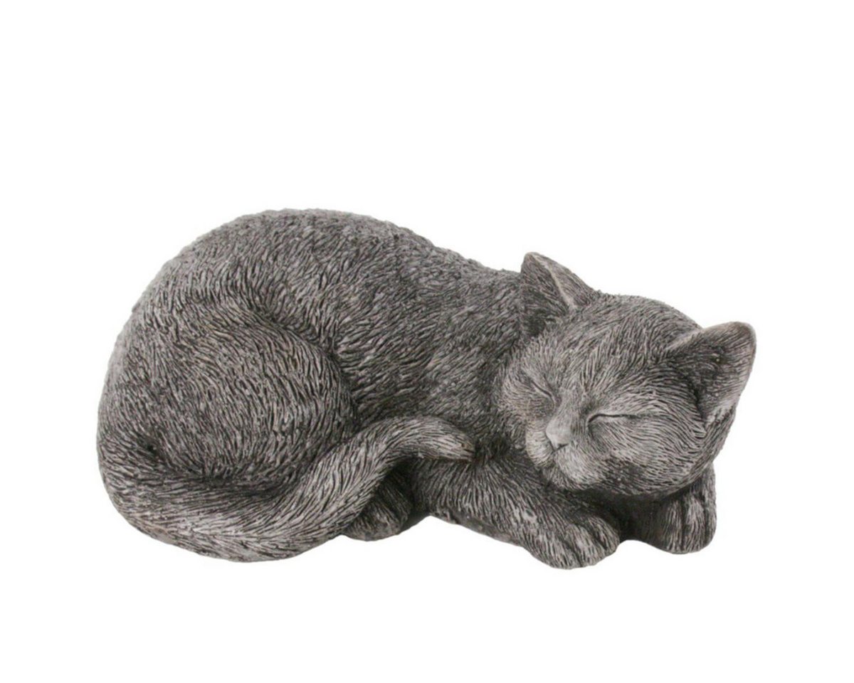 440s Gartenfigur 440s Katze schlafend Antiksteinguss L ca. 28 cm, (Stück) von 440s