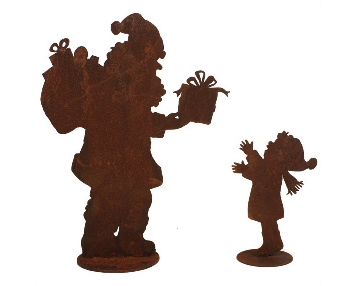 440s Gartenfigur 440s Rost 2er Set Nikolaus und Kind, (Set) von 440s