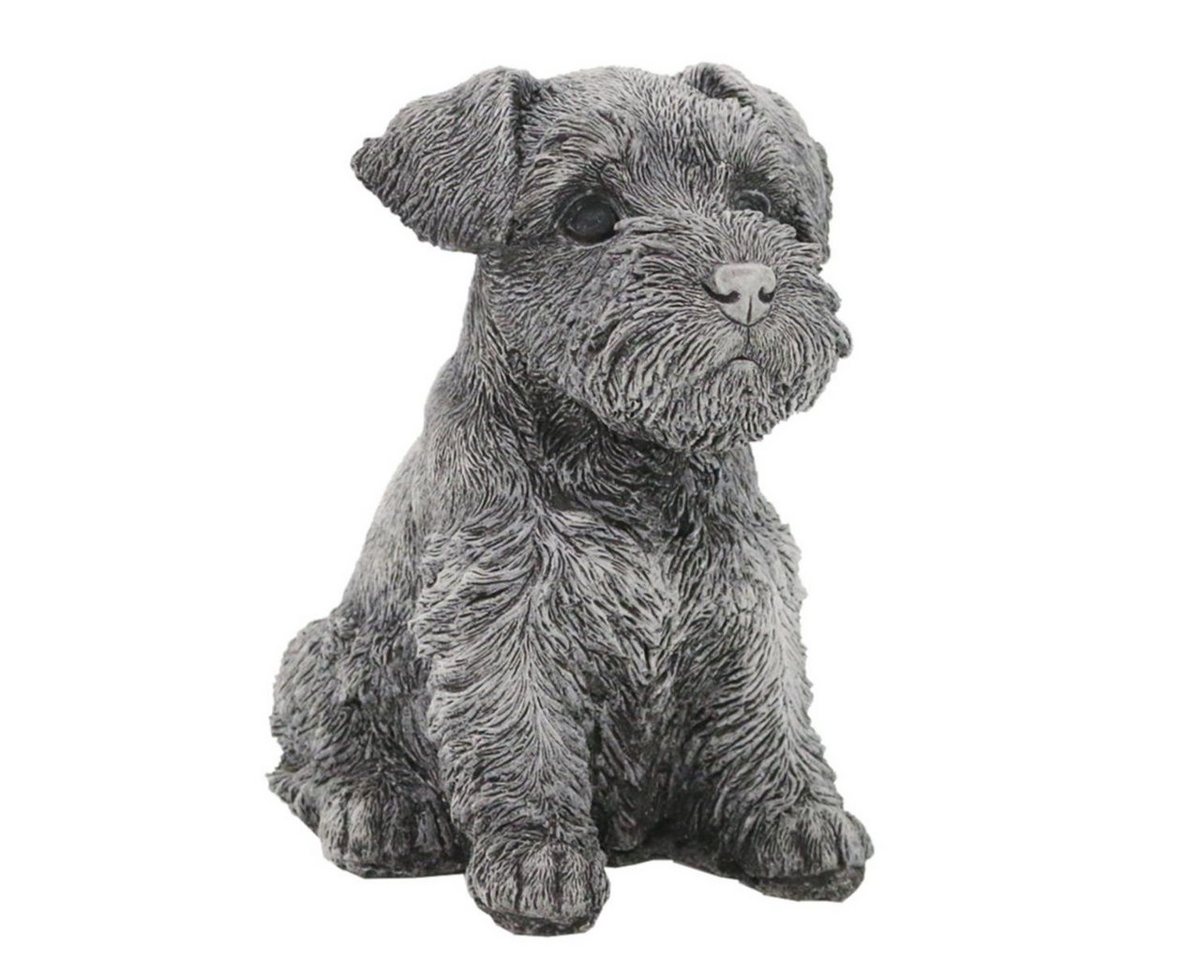440s Gartenfigur 440s kleiner Schnauzer Welpe sitzend Antiksteinguss H ca. 18 cm, (Stück) 440s Gartenfigur 440s kleiner Schnauzer Welpe sitzend Antiksteinguss H ca. 18 cm, (Stück) von 440s