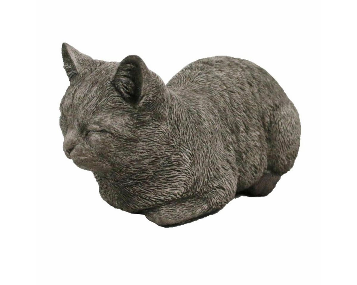 440s Gartenfigur 440s dösende Katze Antiksteinguss L. ca. 32 cm, (Stück) von 440s