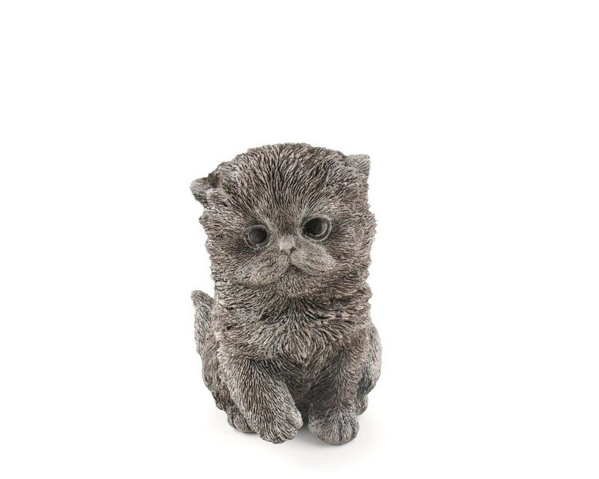 440s Gartenfigur 440s kleine dicke Katze Antiksteinguss H ca. 15,5 cm, (Stück) von 440s
