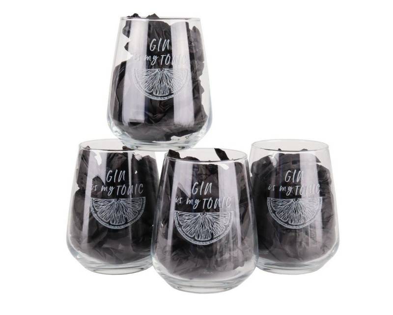 440s Gläser-Set Selbrae House 4er Set Gin Gläser Gin is my Tonic je ca 430 ml, Glas von 440s