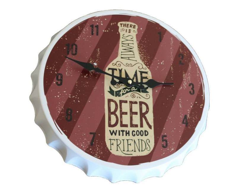 Contento Wanduhr 440s Wanduhr CROWNS BEER TIME Metall Contento Wanduhr 440s Wanduhr CROWNS BEER TIME Metall von Contento