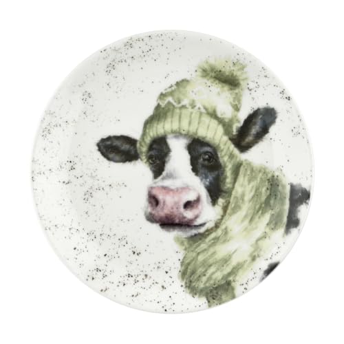 440s Wrendale Designs Porzellan Dessert-Teller Winter-Kuh ca. 16,5cm D | WP-WNB3994-XW-K von 440s