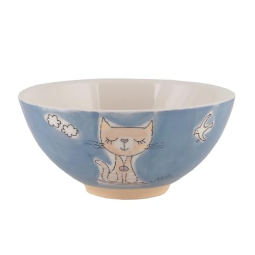 Mila Keramik-Schale Katze Daydream Gute Laune Schüssel ca. 600 ml mit Luftballons & träumender Katze unterm Regenbogen für die Müsli-Pause & Snack Genuss-Zeit als Geschenk und das eigene GlücksGefühl Mila Keramik-Schale Katze Daydream Gute Laune Schüssel ca. 600 ml mit Luftballons & träumender Katze unterm Regenbogen für die Müsli-Pause & Snack Genuss-Zeit als Geschenk und das eigene GlücksGefühl von 440s