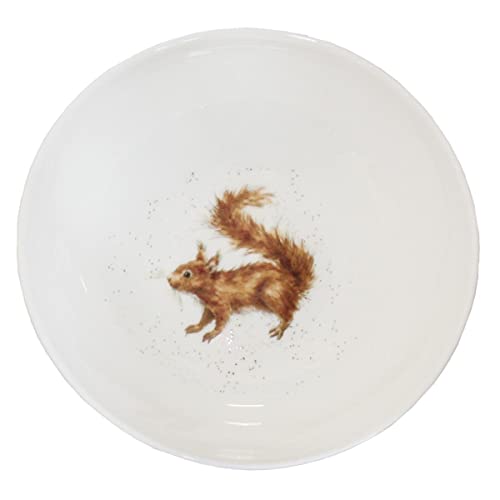 Wrendale Designs Porzellan Müsli Schale Eichhörnchen, ca. 15,3 cm D mit Baum-Hörnchen Motiv von der britischen Künstlerin Hannah Dale für Müsli Dessert Nachtisch Eiscreme Snack- & Suppen als Geschenk von 440s