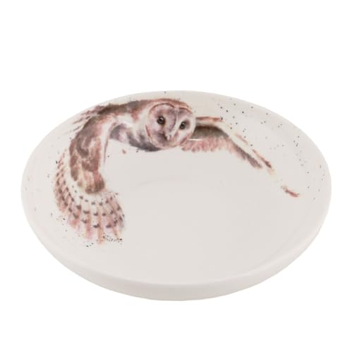 Wrendale Designs Porzellan Pasta- & Suppenteller Eule ca. 22cm D Royal Worcester tiefer Suppen-Teller mit Kauz Uhu Motiv von der britischen Künstlerin Hannah Dale zum Essen servieren & als Geschenk von 440s