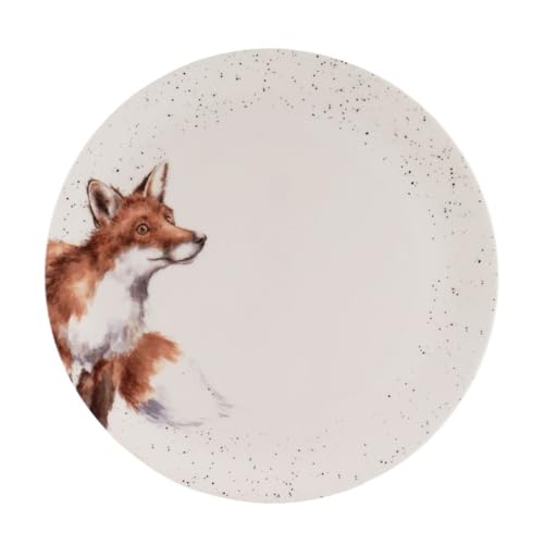 Wrendale Designs Porzellan-Speiseteller Fuchs ca. 26,5cm D flacher Teller von Royal Worcester mit Rotfuchs Wild-Hund Motiv von der britischen Künstlerin Hannah Dale zum Essen servieren & als Geschenk Wrendale Designs Porzellan-Speiseteller Fuchs ca. 26,5cm D flacher Teller von Royal Worcester mit Rotfuchs Wild-Hund Motiv von der britischen Künstlerin Hannah Dale zum Essen servieren & als Geschenk von 440s