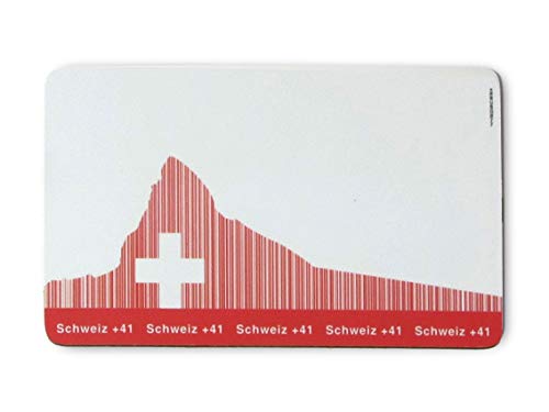 44spaces Original Schweiz Design Frühstücksbrettchen, Kleines Geschenk Design-Brettchen, spülmaschinenfest, 23,5x14,5cm von 44spaces