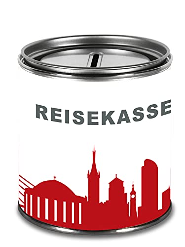 44spaces Spardose Düsseldorf Geldgeschenke - Witzige Geschenkdose Reisekasse Geld Scheine Schenken Geldgutschein Geld-Verpackung Trinkgeld Urlaubgeld Hochzeitsgeschenk von 44spaces
