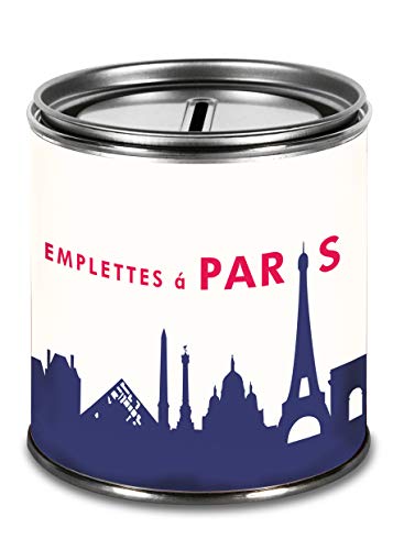 44spaces Spardose Paris - Witzige Geschenkdose Geld-Scheine Schenken Geldgeschenke Gutschein Geldverpackung Urlaubgeld Hochzeitsgeschenk - Zum Aufhebeln von 44spaces