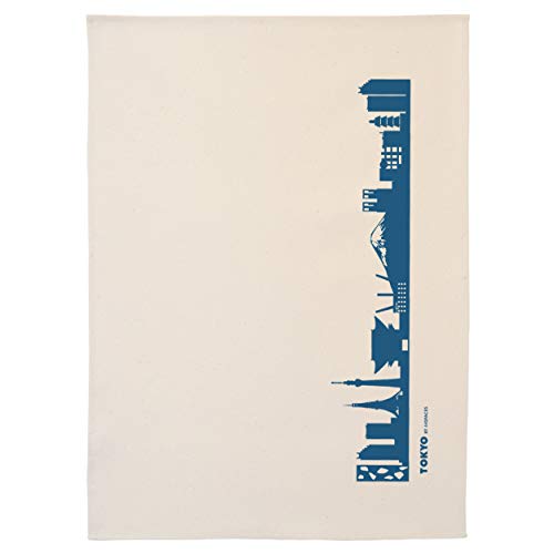 44spaces Tokyo Skyline Küchentücher Stadt Design blau, 50x70 cm Reine Baumwolle (Bio), Geschirrtücher für Exil-Japaner & Tokyo Fans, Geschenkidee Geburtstag Grill-Saison Garten-Fest Mitbringsel von 44spaces
