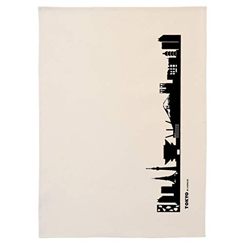 44spaces Tokyo Skyline Küchentücher Stadt Design schwarz, 50x70 cm Reine Baumwolle (Bio), Geschirrtücher für Exil-Japaner & Tokyo Fans, Geschenkidee Geburtstag Grill-Saison Garten-Fest Mitbringsel von 44spaces