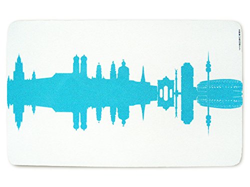 44spaces Original München Frühstücksbrettchen Skyline Design-Brett aus Melamin, spülmaschinenfest, 23,5x14,5cm von 44spaces