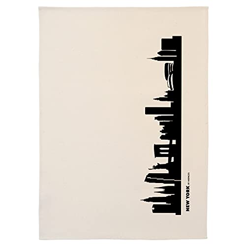 44spaces New York City Küchentücher schwarz, 50x70 cm Baumwolle (Bio), NYC Geschirrtücher Trockentücher Geschenkidee Geburtstag Hochzeitsgeschenk von 44spaces