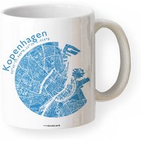 Kopenhagen Stadtplan Tasse Becher, Persönliche Stadttasse Henkelbecher Trend-Geschenk Dekor Souvenir Globetrotter - 8 Farben, 30+ Städte von 44spaces