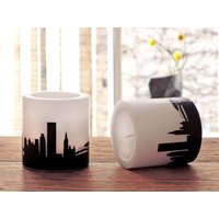 New York City Kerzen, 2 Lampions Mit Skyline Silhouette, Weltenbummler Home Dekor, Hochzeitsdeko, Andenken Zur Hochzeitsreise Oder Geschenk von 44spaces