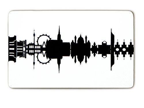 44spaces Original-Frühstücksbrettchen Wien Skyline in schwarz Design-Brettchen aus Melamin, spülmaschinenfest, 23,5x14,5cm von 44spaces