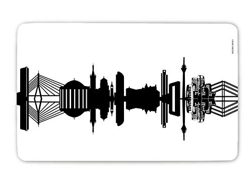 44spaces Original Düsseldorf Frühstücksbrettchen Skyline Design-Brett aus Melamin, spülmaschinenfest, 23,5x14,5cm von 44spaces