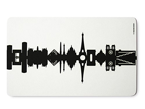 44spaces Original Paris Frühstücksbrettchen Skyline, Kleines Geschenk Design-Brett Melamin, spülmaschinenfest, 23,5x14,5cm von 44spaces