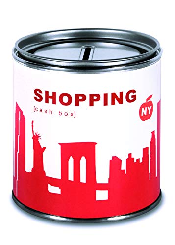 44spaces Spardose New York Shopping Geldgeschenke - Witziges Geschenk New York Skyline rot, Geschenkdose Geld Schenken Gutschein Trinkgeld Urlaubgeld Hochzeitsgeschenk von 44spaces