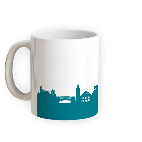 Tasse Kassel Skyline - Bürotasse Kaffeebecher Städtetasse 5 Farben für Kassler & Fans, Umzug Richtfest Architekt (petrol) von 44spaces
