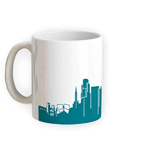 Tasse Los Angeles Skyline - Bürotasse Kaffeebecher Städtetasse 5 Farben für Los Angelos & Fans, Umzug Richtfest Architekt (petrol) von 44spaces