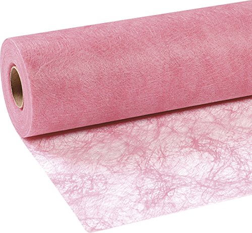 25m Sizoflor ® Original Tischband Tischläufer Tischdeko Faserseide 30cm / 300mm, Farbe:rosa von 450624