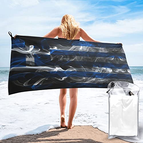 452 Sandfreiem Handtuch Smoke Style Flagge Von Griechenland Badetuch Weich Badehandtuch Sandfreie Campinghandtuch Für Reisen Outdoor Sauna 70x140cm von 452