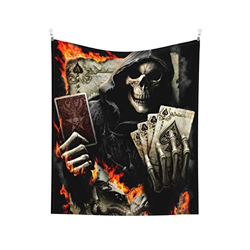 452 Tapisserie Sensenmann-Spaten-Tod Ein Feuer-Dunkler Schädel Wandbehang Portabel Wandtuch Hochwertige Wand Dekoration Für Wohnzimmer Party Hausdeko 229x152cm von 452