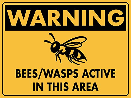 452 Warnschild Warnung Bienen Wespen In Diesem Bereich Aktiv Personalisierte Metallschild Retro Dekoschild 20X30Cm, Infoschild von 452