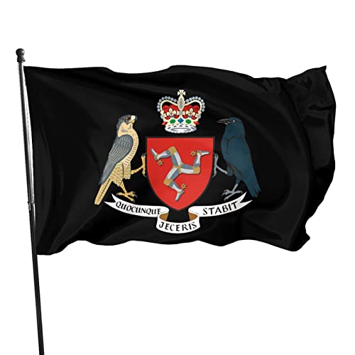 Dekoration Flagge Wappen Der Flagge Der Isle Of Man Fahne Polyester Gartenflaggen Doppelt Genäht Piratenflagge Für Drinnen Außenbereich Restaurants 90X150Cm von 452