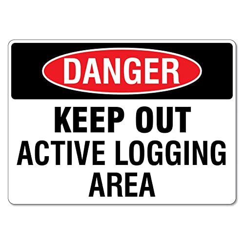 Warnschild Gefahr Keep Out Active Logging Area Schild Retro Verbotsschild Personalisierte Dekoschild 20X30Cm, Beschilderung von 452