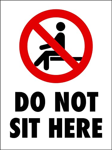 Warnschild Sitzen Sie Nicht Hier Retro Gefahrenhinweis Personalisierte Dekoschild 20X30Cm, Tin Sign von 452