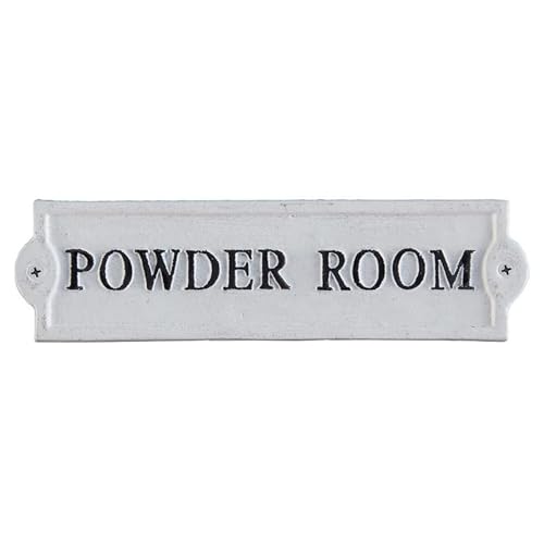 47th & Main Robustes Gusseisen-Schild, Wanddekoration, 21 x 5,7 x 0,63,5 cm, Powder Room 47th & Main Robustes Gusseisen-Schild, Wanddekoration, 21 x 5,7 x 0,63,5 cm, Powder Room von 47th & Main