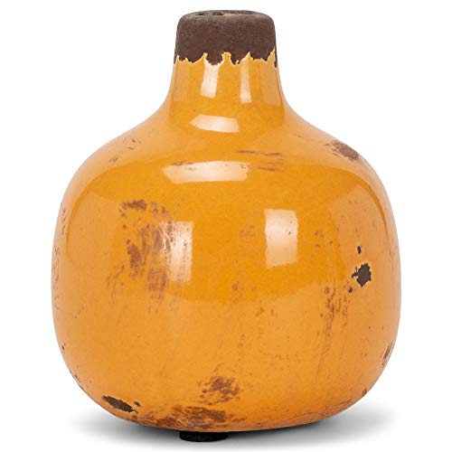 47th & Main Vase aus Keramik, Rund Gelb, Mini von 47th & Main