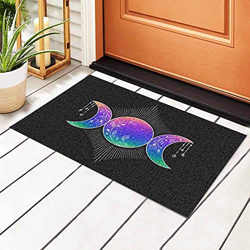 494 Fußmatte 40X60cm Triple Moon Göttin Hexe Wicca Symbol Doormat Waschbar Türmatte Schnelltrocknend Door Mat Für Küche, Eingang, Flur von 494