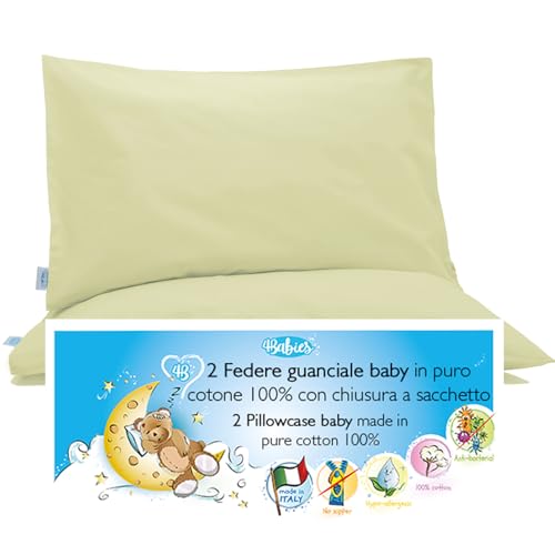 4BABIES-Kissenbezüg 40x60 Kinder - 2er Set Kopfkissenbezug mit Beutelverschluss 100% Reiner Baumwolle -Made in Italy- ÖEKO-TEX Zertifiziert - Aloe GRÜN 4BABIES-Kissenbezüg 40x60 Kinder - 2er Set Kopfkissenbezug mit Beutelverschluss 100% Reiner Baumwolle -Made in Italy- ÖEKO-TEX Zertifiziert - Aloe GRÜN von 4BABIES