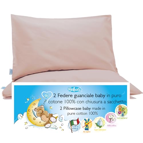 4BABIES-Kissenbezüg 40x60 Kinder - 2er Set Kopfkissenbezug mit Beutelverschluss 100% Reiner Baumwolle -Made in Italy- ÖEKO-TEX Zertifiziert - Rose 4BABIES-Kissenbezüg 40x60 Kinder - 2er Set Kopfkissenbezug mit Beutelverschluss 100% Reiner Baumwolle -Made in Italy- ÖEKO-TEX Zertifiziert - Rose von 4BABIES
