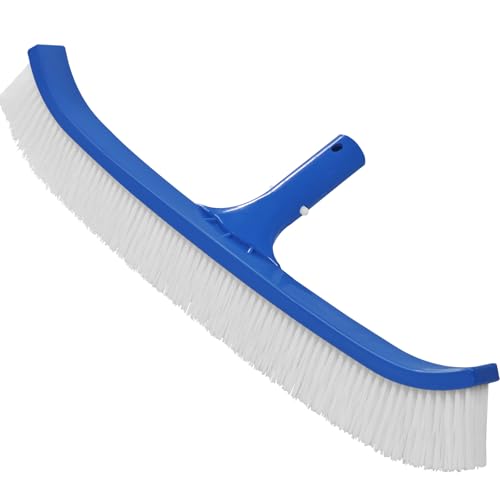 Poolbürste 46 cm für Folienpool, Poolbesen für PoolWand und Fliesen, Pool Reinigungsbürste met EZ-Clips Kompatibel mit Allen Standart-Teleskopstangen, Starken Borsten von 4BAOHUI