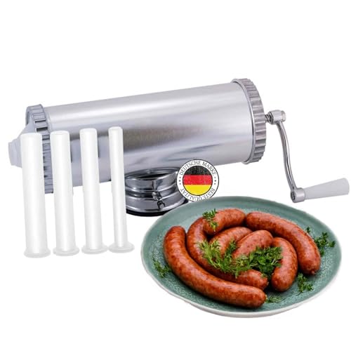 1 Kg Wurstspritze Wurstfüllmaschine mit 4 Füllrohre Bratwurst Wurstfüller Wurstpresse Kolbasa BBQ Grill von 4BIG.fun