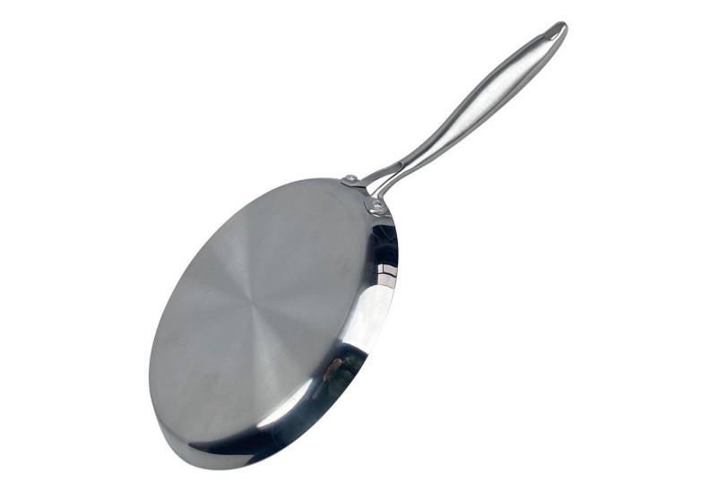 4BIG.fun Bratpfanne Ø28cm Pfannkuchen Pfanne aus Edelstahl Induktion, Edelstahl 4BIG.fun Bratpfanne Ø28cm Pfannkuchen Pfanne aus Edelstahl Induktion, Edelstahl von 4BIG.fun