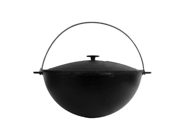 4BIG.fun Grilltopf 10L Kazan Schwenktopf Deckel Gusseisen Campingtopf, Gusseisen, schwarz von 4BIG.fun
