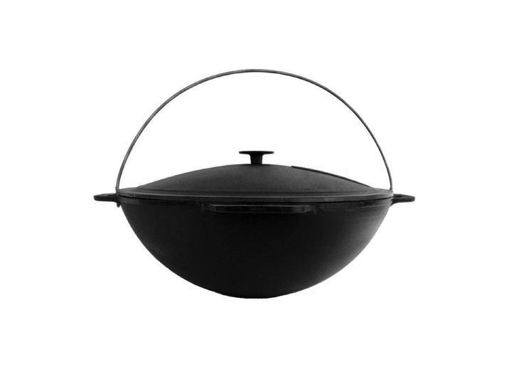 4BIG.fun Grilltopf 8L Kazan Schwenktopf Deckel Gusseisen Campingtopf, Gusseisen, schwarz von 4BIG.fun