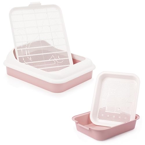 4BIG.fun Set Katzentoilette mit Reinigungssieb und Erste Schalentoilette für Kätzchen Katzenbabys Kaninchen Katzenklo Reinigungssieb Rosa 4BIG.fun Set Katzentoilette mit Reinigungssieb und Erste Schalentoilette für Kätzchen Katzenbabys Kaninchen Katzenklo Reinigungssieb Rosa von 4BIG.fun
