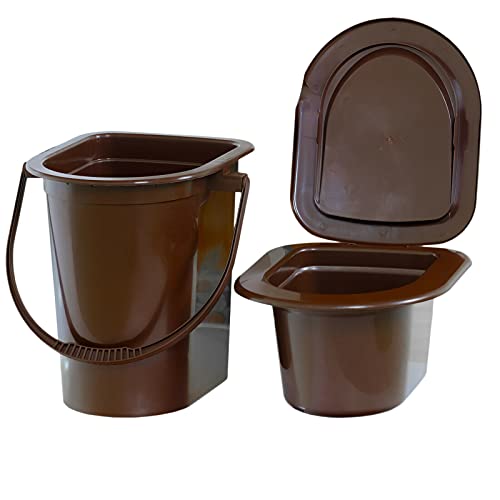 4BIG.fun Tragbare Camping Toilette 17 L Reisetoilette bis 140 kg Klo WC Outdoor Reise Eimer LKW Zelten Campen Mobile Toilette von 4BIG.fun