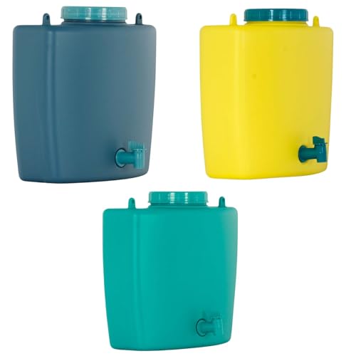 4Big.fun Wasserspender 9 L mit Wasserhahn Camping Gartenhaus Datscha Rukomojnik Kanister gelb von 4BIG.fun