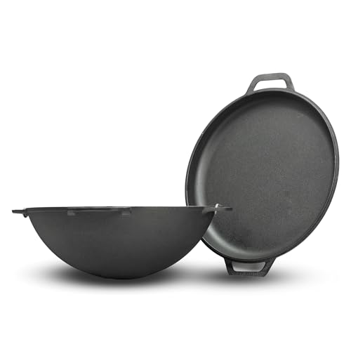4BIG.fun 8L Gusseisen Schwenktopf Kazan Asia Kasan mit Deckel-Bratpfanne aus Gusseisen Grillwok Wokpfanne Grill Cast Iron Campingtopf Kessel Wok Traditioneller 4BIG.fun 8L Gusseisen Schwenktopf Kazan Asia Kasan mit Deckel-Bratpfanne aus Gusseisen Grillwok Wokpfanne Grill Cast Iron Campingtopf Kessel Wok Traditioneller von 4BIG.fun