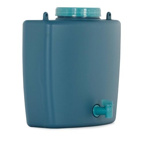 Wasserspender 9 L mit Wasserhahn Gartenhaus Camping Rukomojnik Datscha Kanister blau von 4BIG.fun